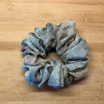 MLV Light Blue Floral Scrunchie (Large)