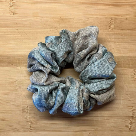 MLV Light Blue Floral Scrunchie (Large)