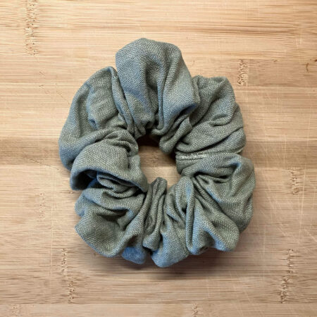 MLV Light Green Linen Scrunchie (Large)