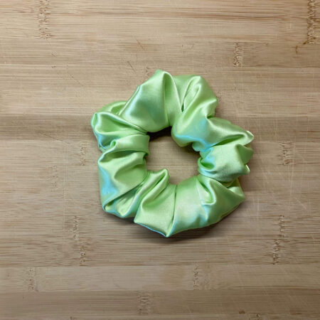 MLV Lime Green Satin Scrunchie (Medium)