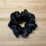 MLV Black Satin Scrunchie (Large)