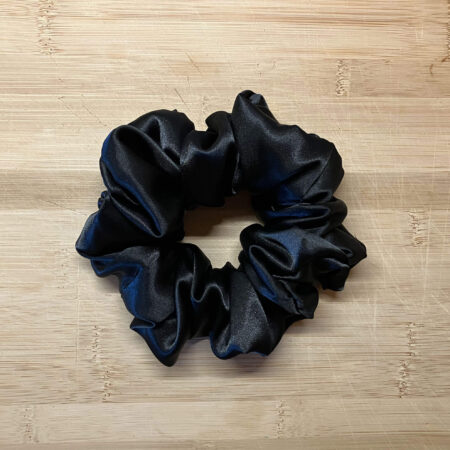 MLV Black Satin Scrunchie (Large)