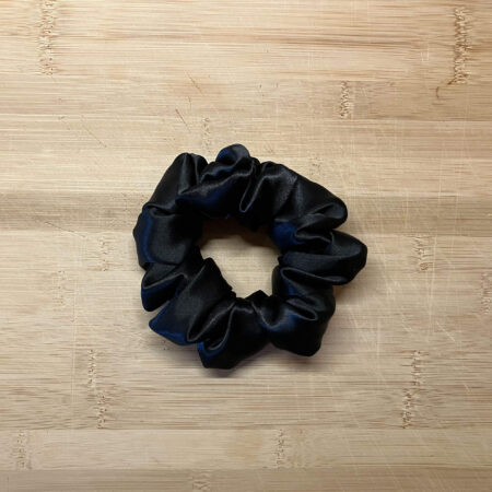 MLV Black Satin Scrunchie (Medium)