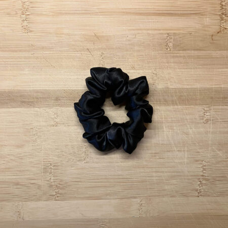 MLV Black Satin Scrunchie (Small)