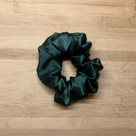 MLV Forest Green Satin Scrunchie (Medium)