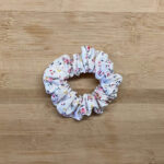 MLV White Flowers Scrunchie (Small)