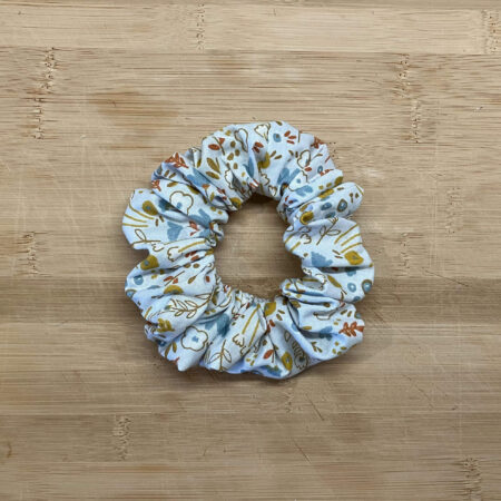 MLV Light Blue Flowers Scrunchie Medium