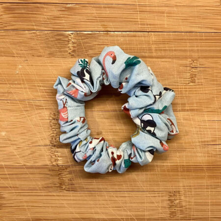 MLV Light Blue Exotic Animals Scrunchie Small
