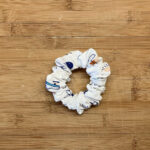 MLV White Boats Scrunchie Small