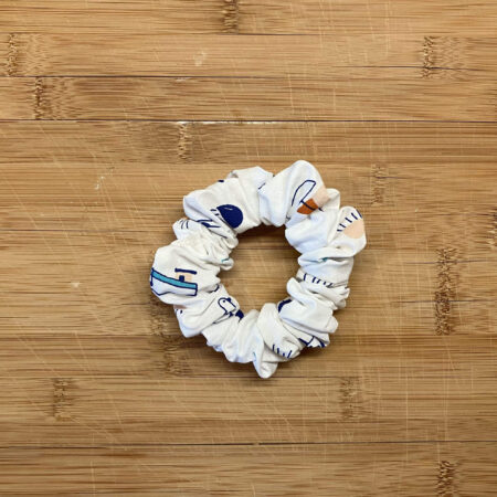 MLV White Boats Scrunchie Small